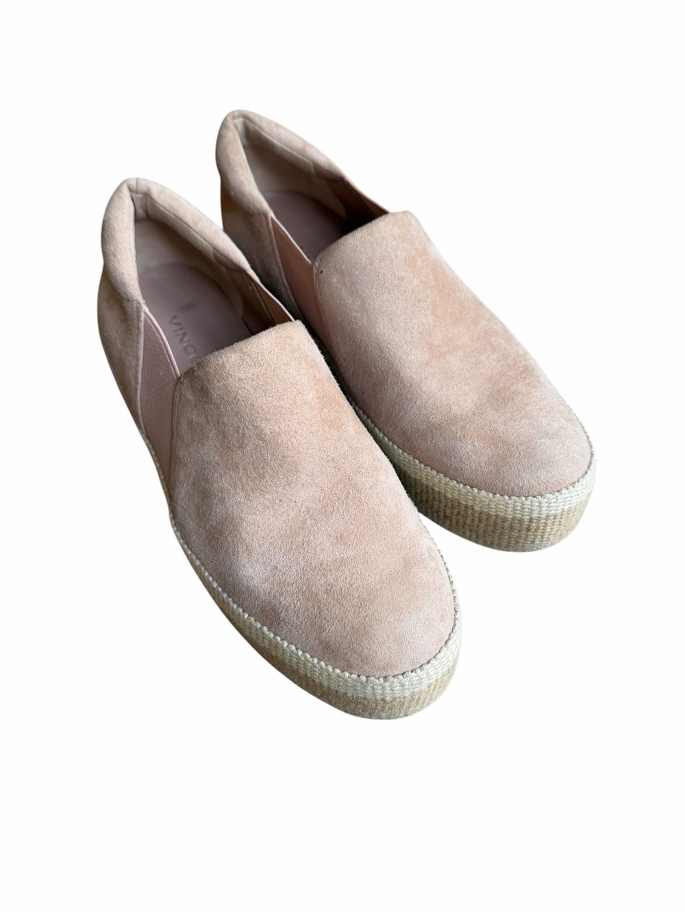 Vince Wilson Suede Platform Slip On Espadrille Sneakers